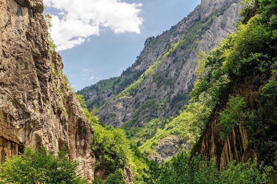 Rugova Canyon in the Accursed Mountains near Peja, Kosovo