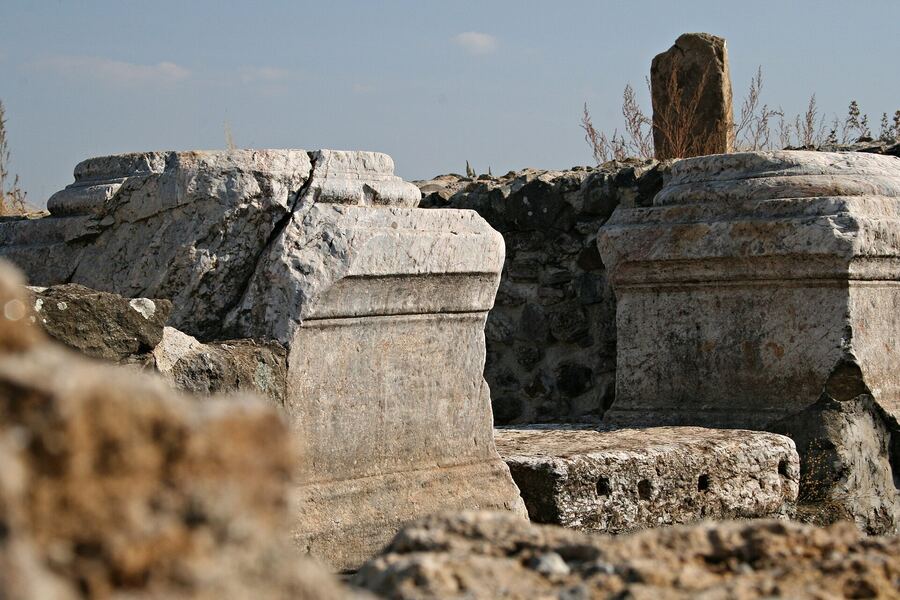 Ancient Roman ruins of Ulpiana near Teddy Camp, Kosovo